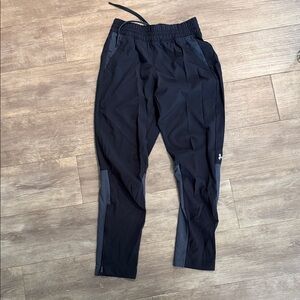 Under Armour Black womens Lightweight Training Joggers with Gray Panels